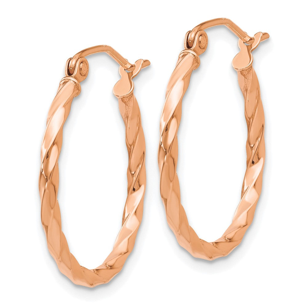 14K Roségold Gedreht Creolen