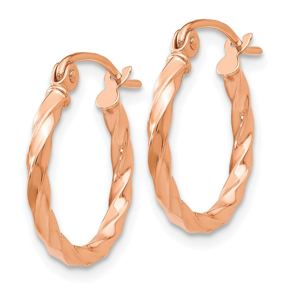 14K Roségold Gedreht Creolen