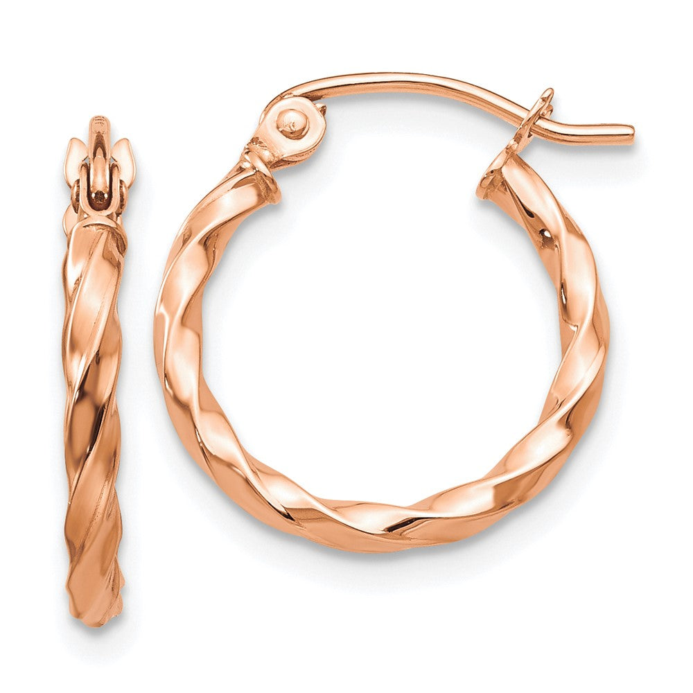 14K Roségold Gedreht Creolen