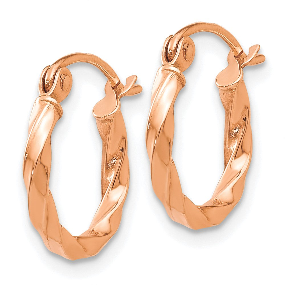 14K Roségold Gedreht Creolen