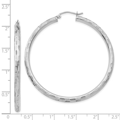 14K Weißgold Diamantiert Creolen