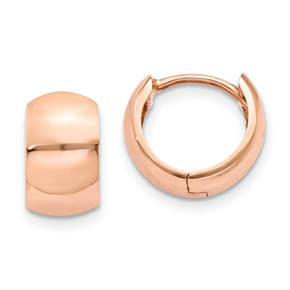 14K Roségold Rund Klappbar Creolen