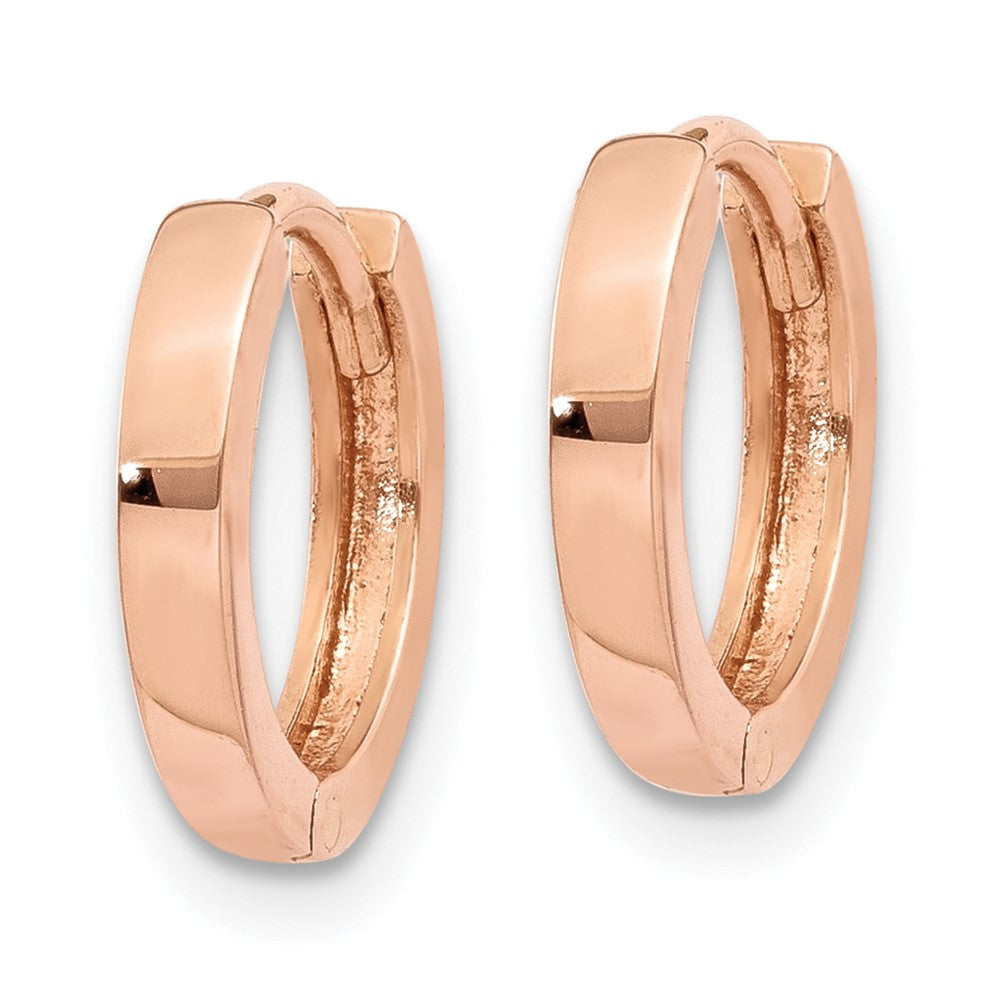 14K Roségold Rund Klappbar Creolen
