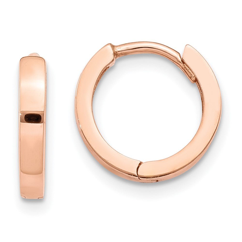 14K Roségold Rund Klappbar Creolen