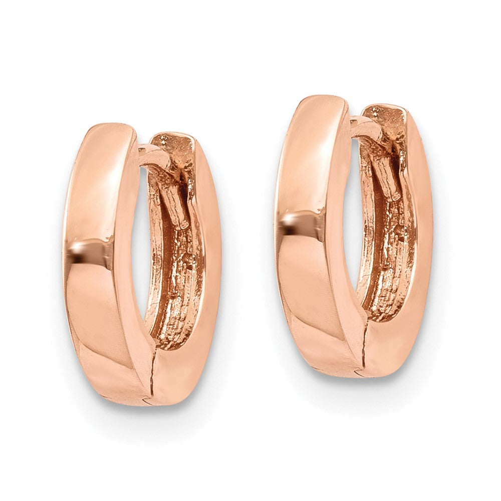 14K Roségold Rund Klappbar Creolen