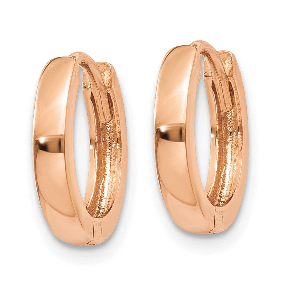 14K Roségold Rund Klappbar Creolen