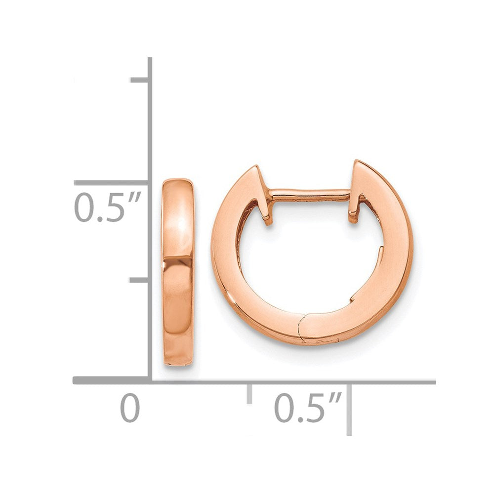 14K Roségold Klappbar Creolen