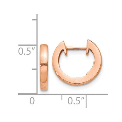 14K Roségold Klappbar Creolen
