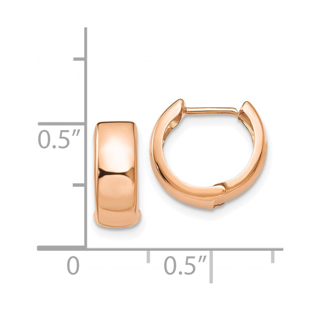 14K Roségold Klappbar Creolen