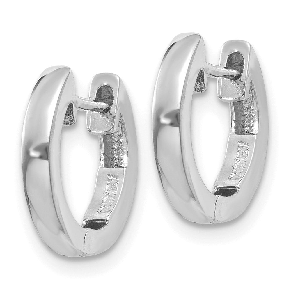 14K Weißgold Klappbar Creolen