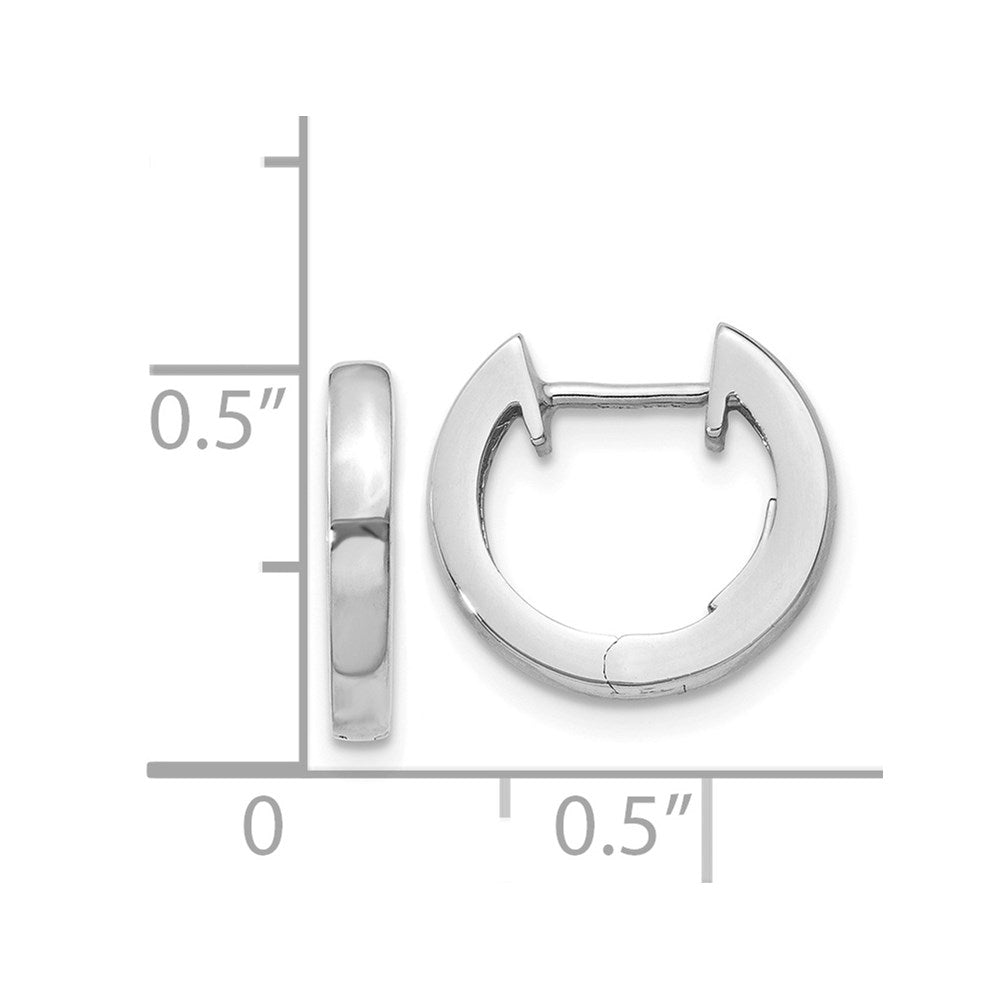 14K Weißgold Klappbar Creolen