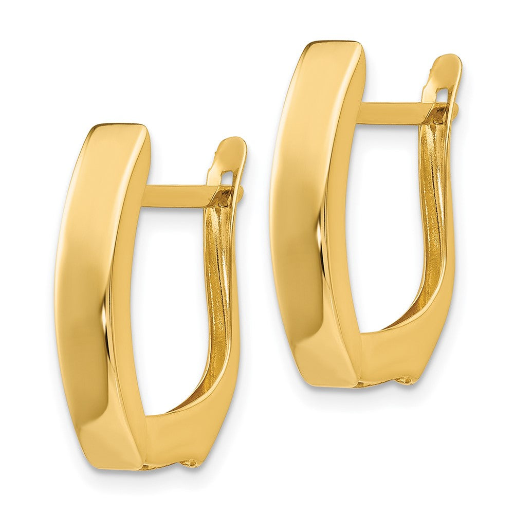14K Gelbgold Poliert Klappbar Ohrstecker