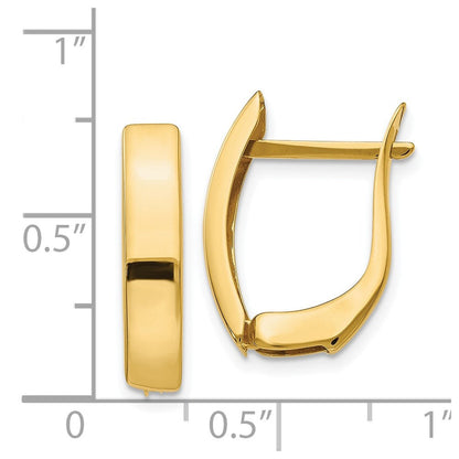 14K Gelbgold Poliert Klappbar Ohrstecker