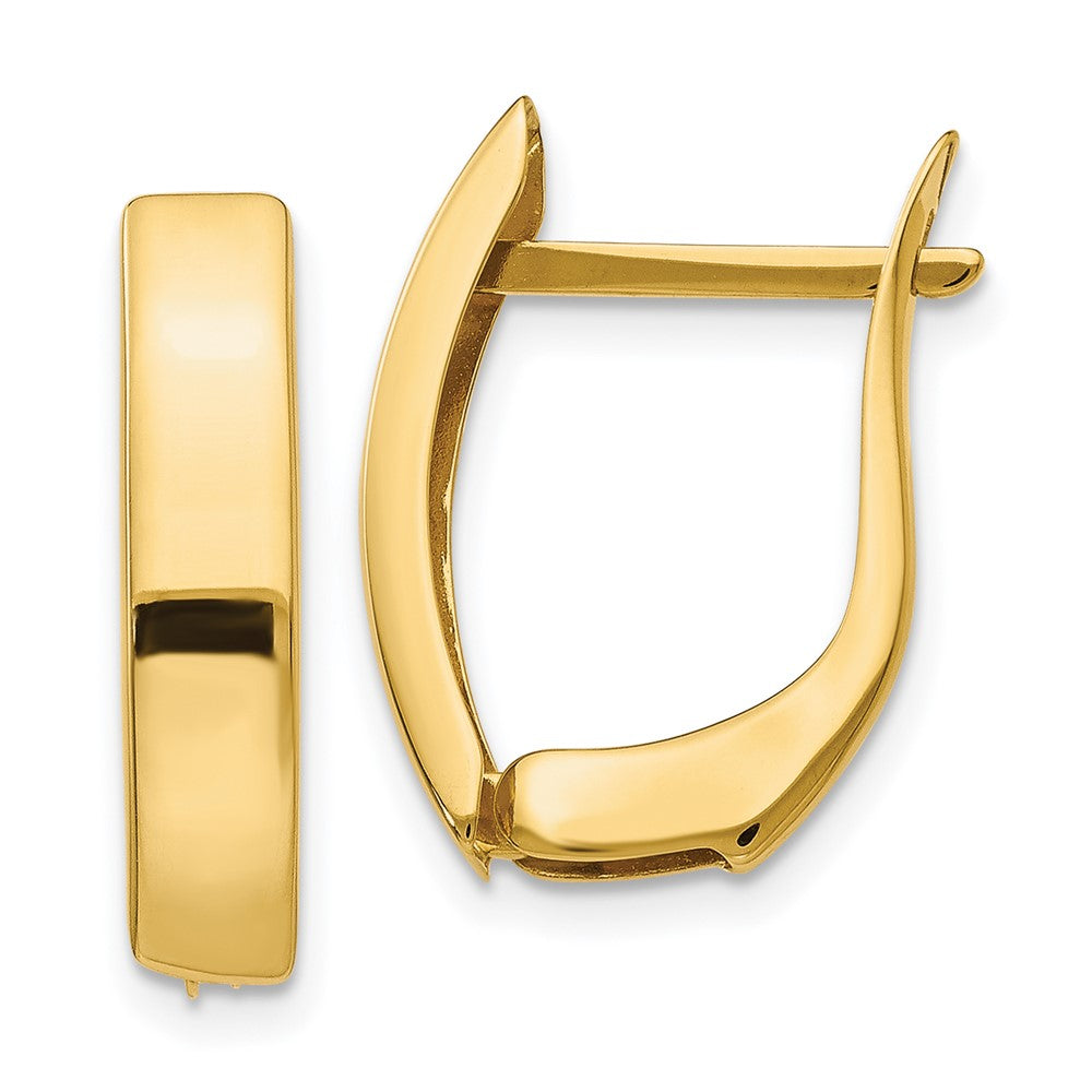 14K Gelbgold Poliert Klappbar Ohrstecker