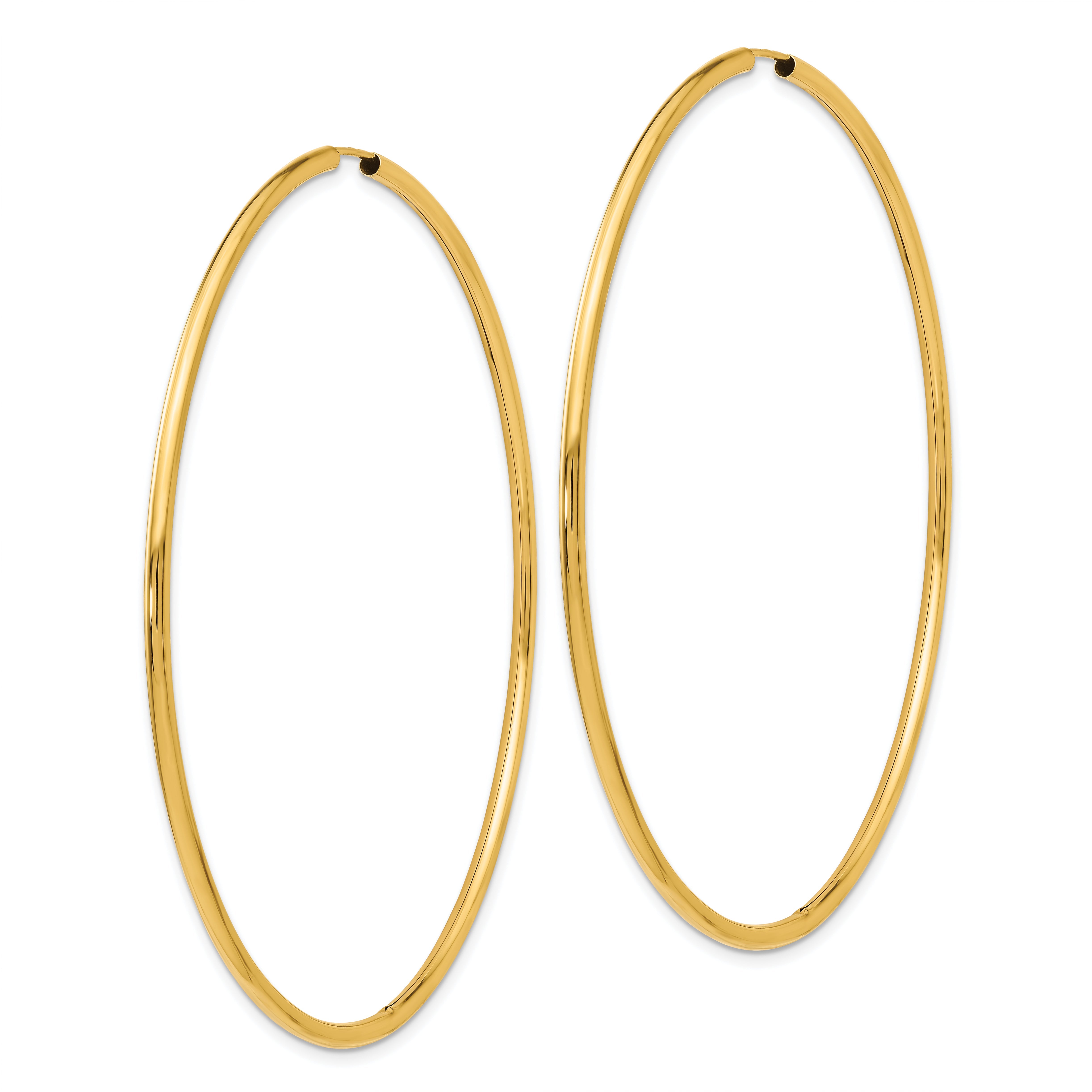 14K Gelbgold Endlos Creolen