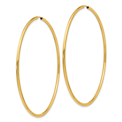 14K Gelbgold Endlos Creolen