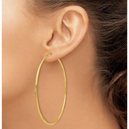 14K Gelbgold Endlos Creolen