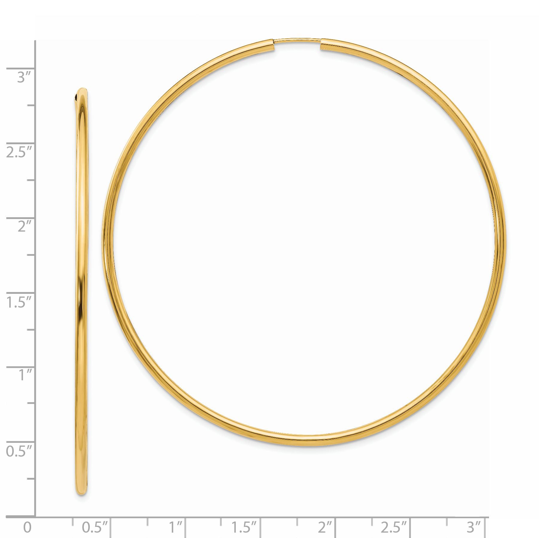 14K Gelbgold Endlos Creolen