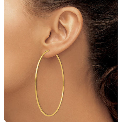 14K Gelbgold Endlos Creolen