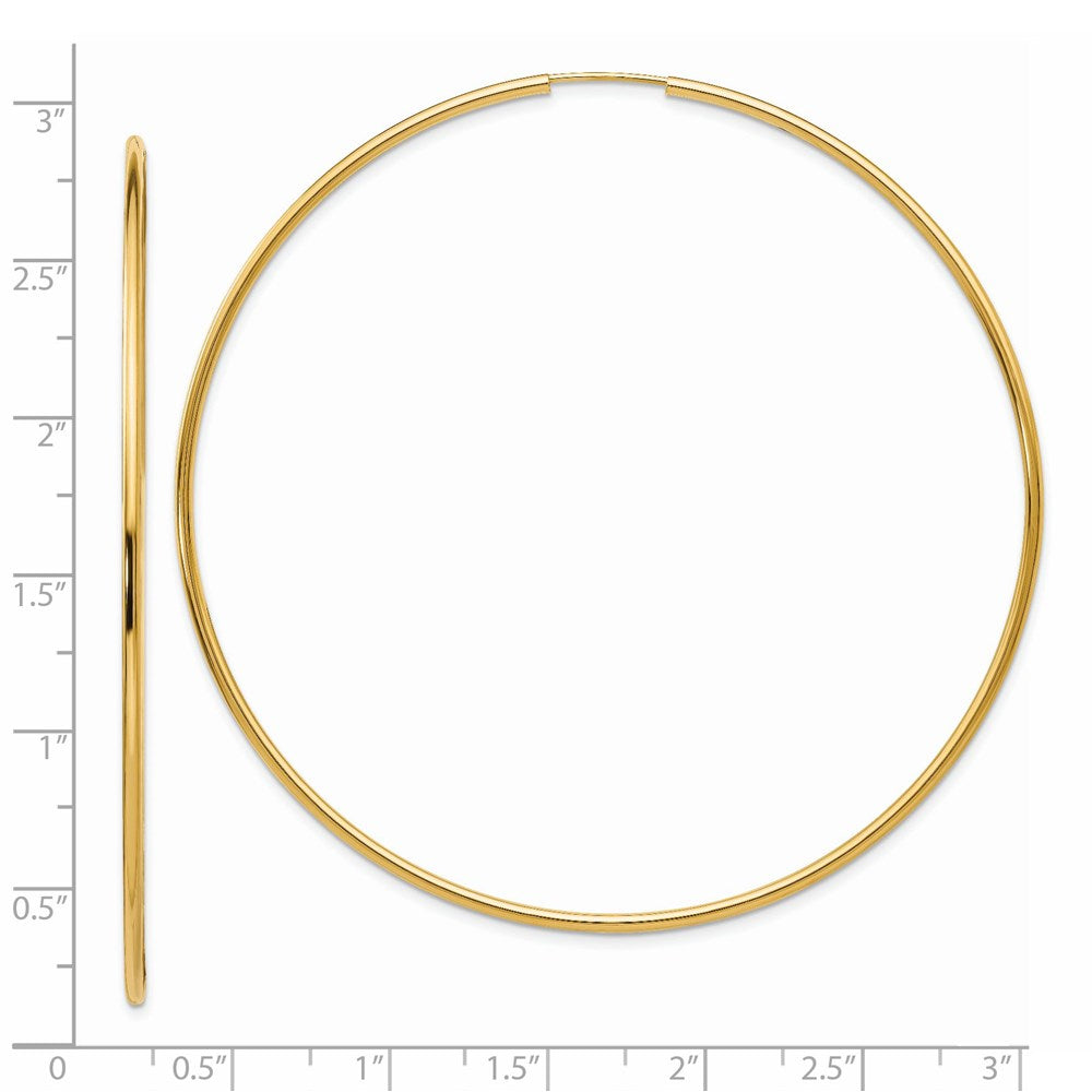 14K Gelbgold Endlos Creolen