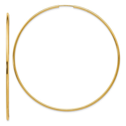 14K Gelbgold Endlos Creolen