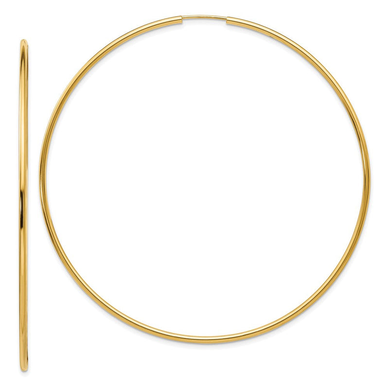 14K Gelbgold Endlos Creolen