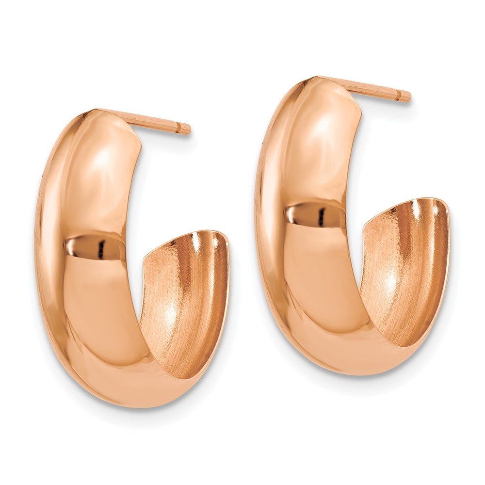 14K Roségold Poliert Creolen