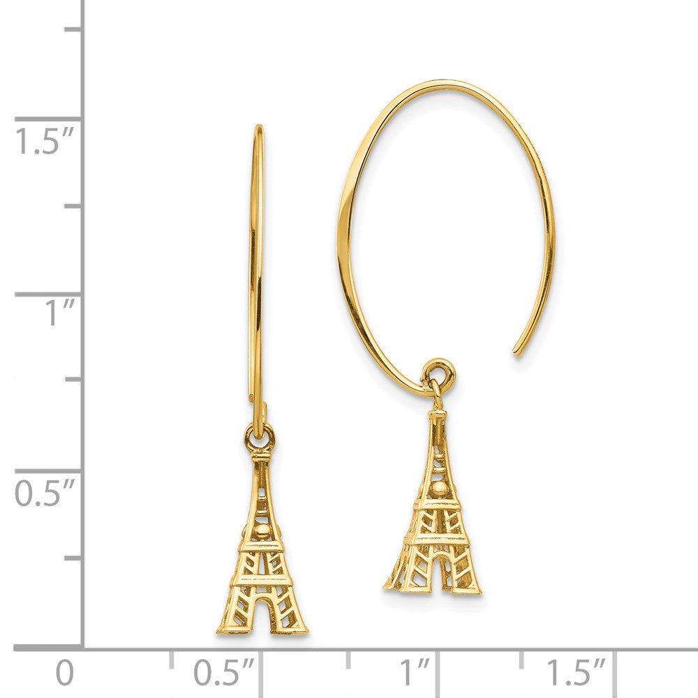 14K Gelbgold Eiffel Tower Ohrhänger