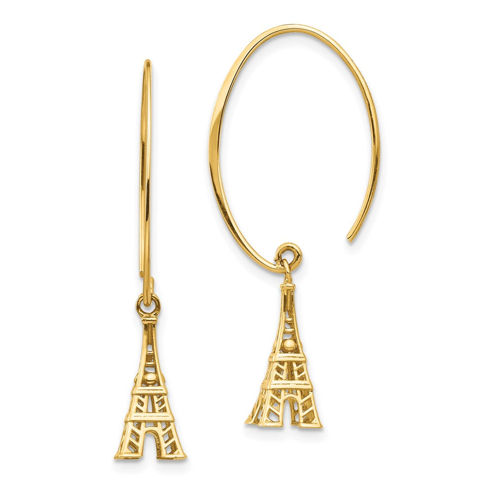 14K Gelbgold Eiffel Tower Ohrhänger