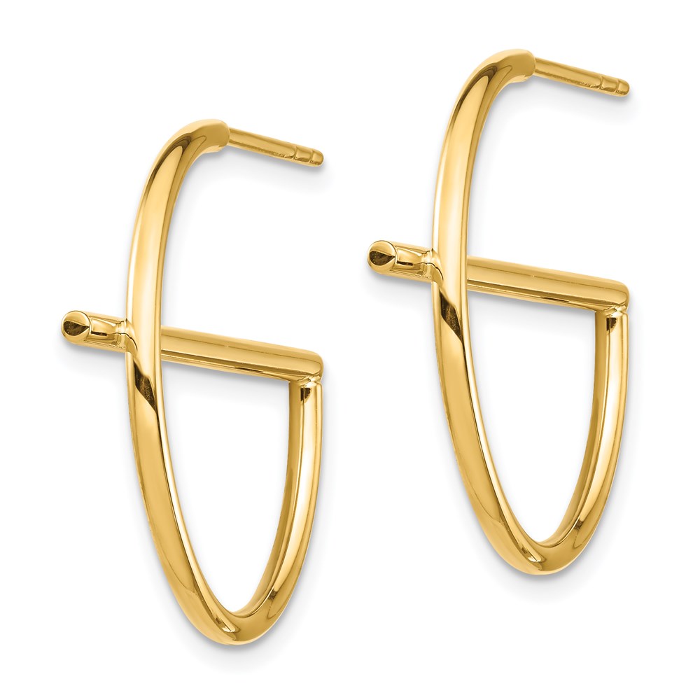 14K Gelbgold Split Kreis Ohrstecker