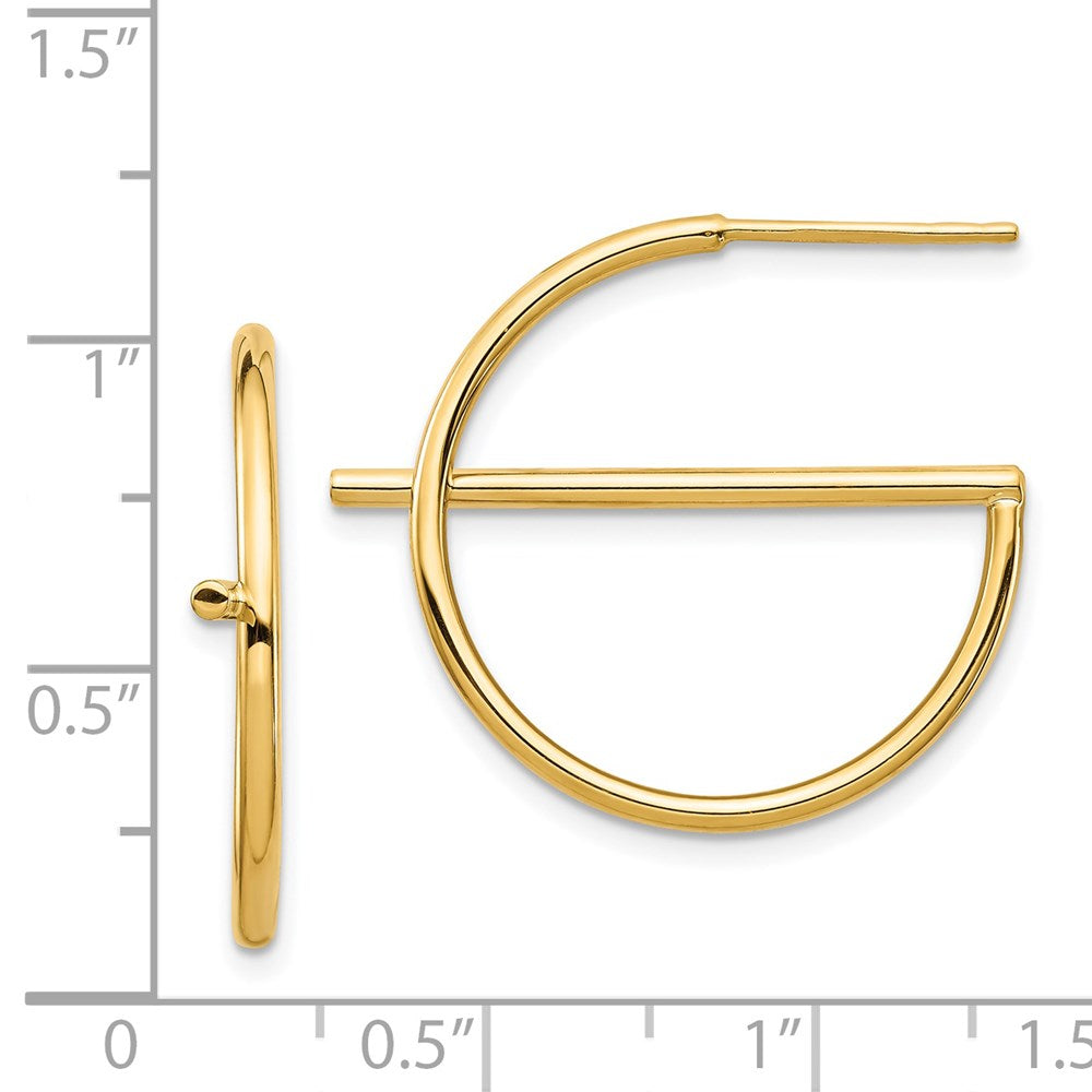 14K Gelbgold Split Kreis Ohrstecker