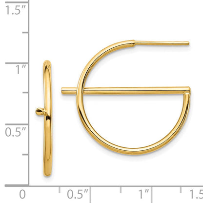 14K Gelbgold Split Kreis Ohrstecker