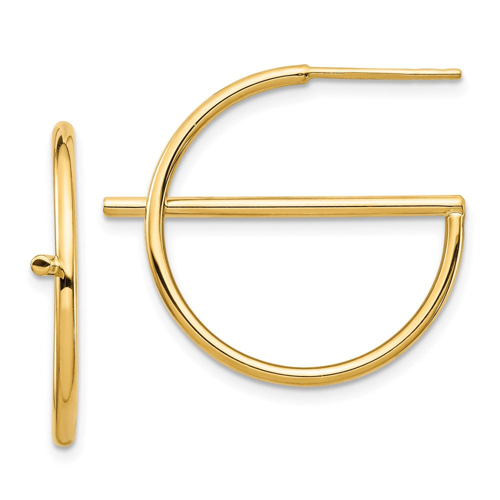14K Gelbgold Split Kreis Ohrstecker