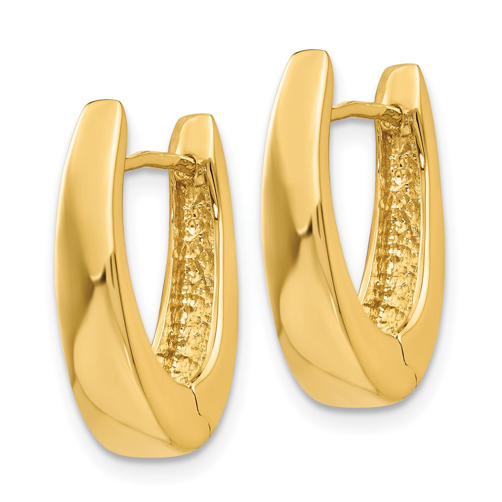 14K Gelbgold Poliert Klappbar Creolen
