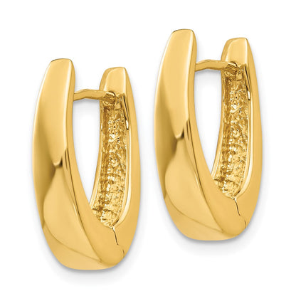 14K Gelbgold Poliert Klappbar Creolen