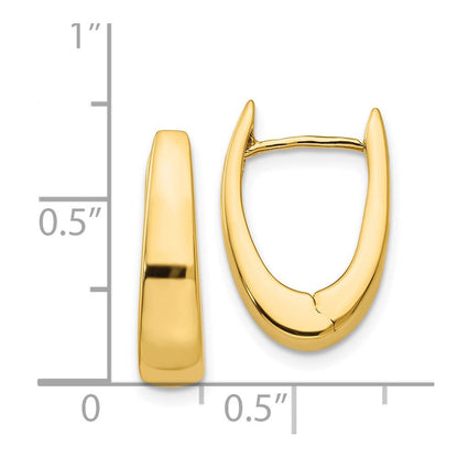 14K Gelbgold Poliert Klappbar Creolen