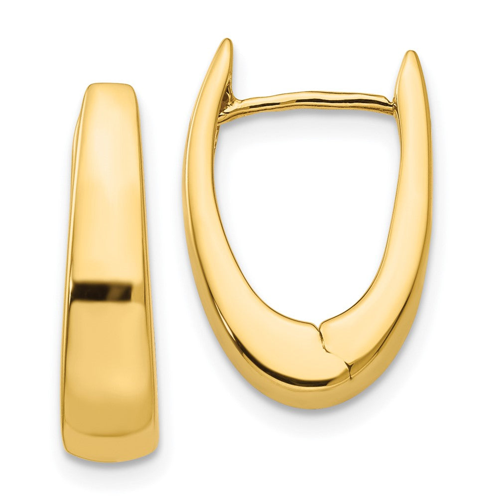14K Gelbgold Poliert Klappbar Creolen