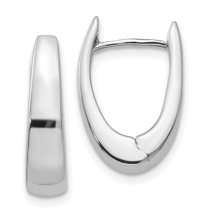 14K Weißgold Klappbar Creolen