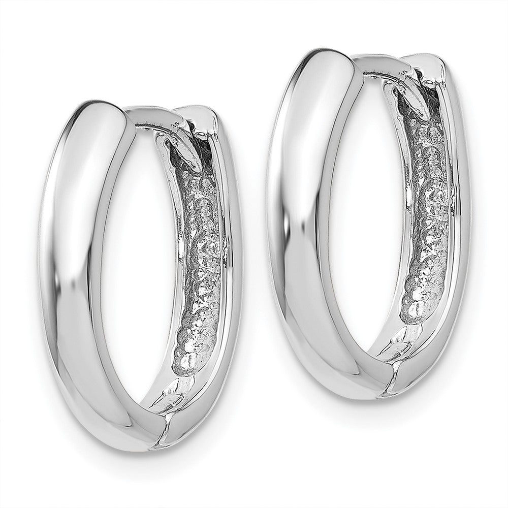 14K Weißgold Klappbar Creolen