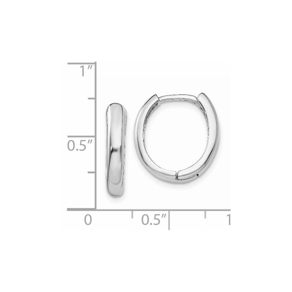 14K Weißgold Klappbar Creolen