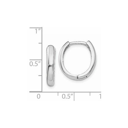 14K Weißgold Klappbar Creolen