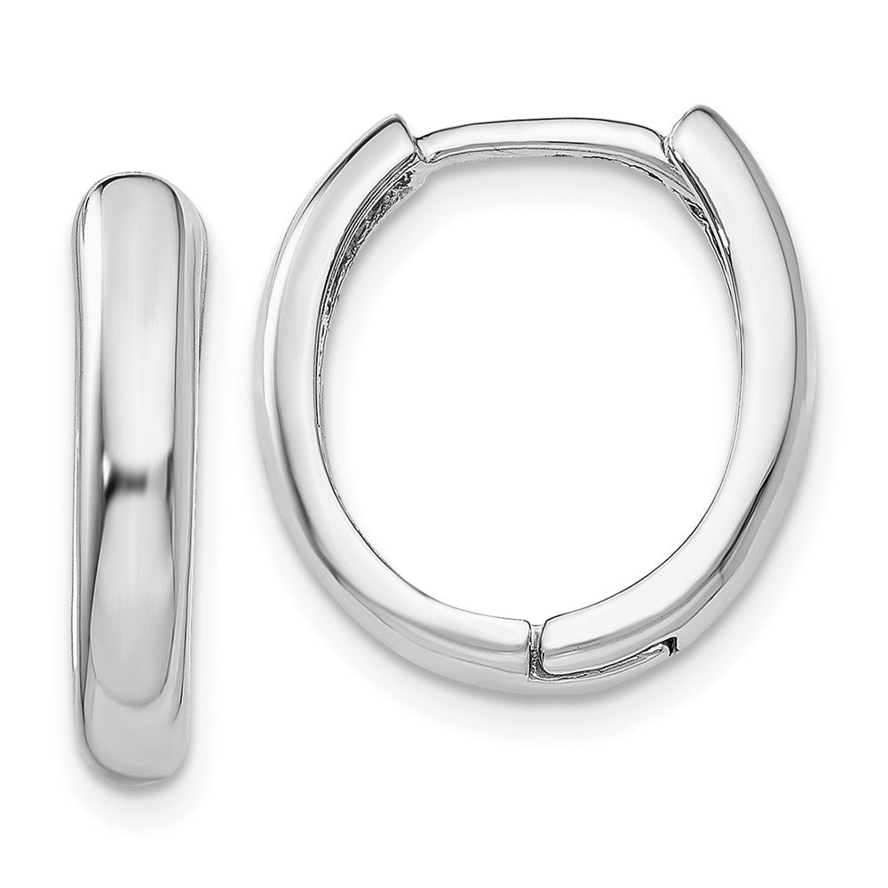14K Weißgold Klappbar Creolen