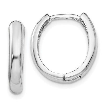 14K Weißgold Klappbar Creolen
