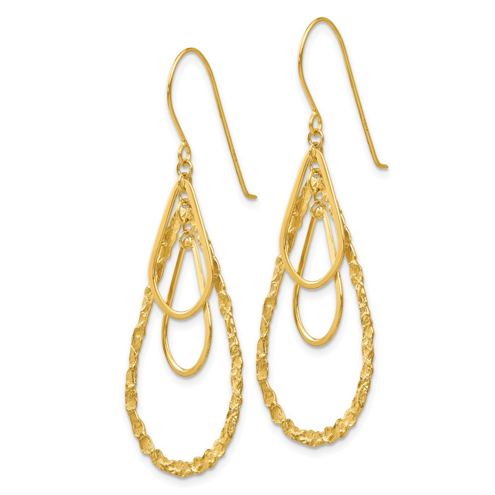 14K Gelbgold Tear Ohrhänger