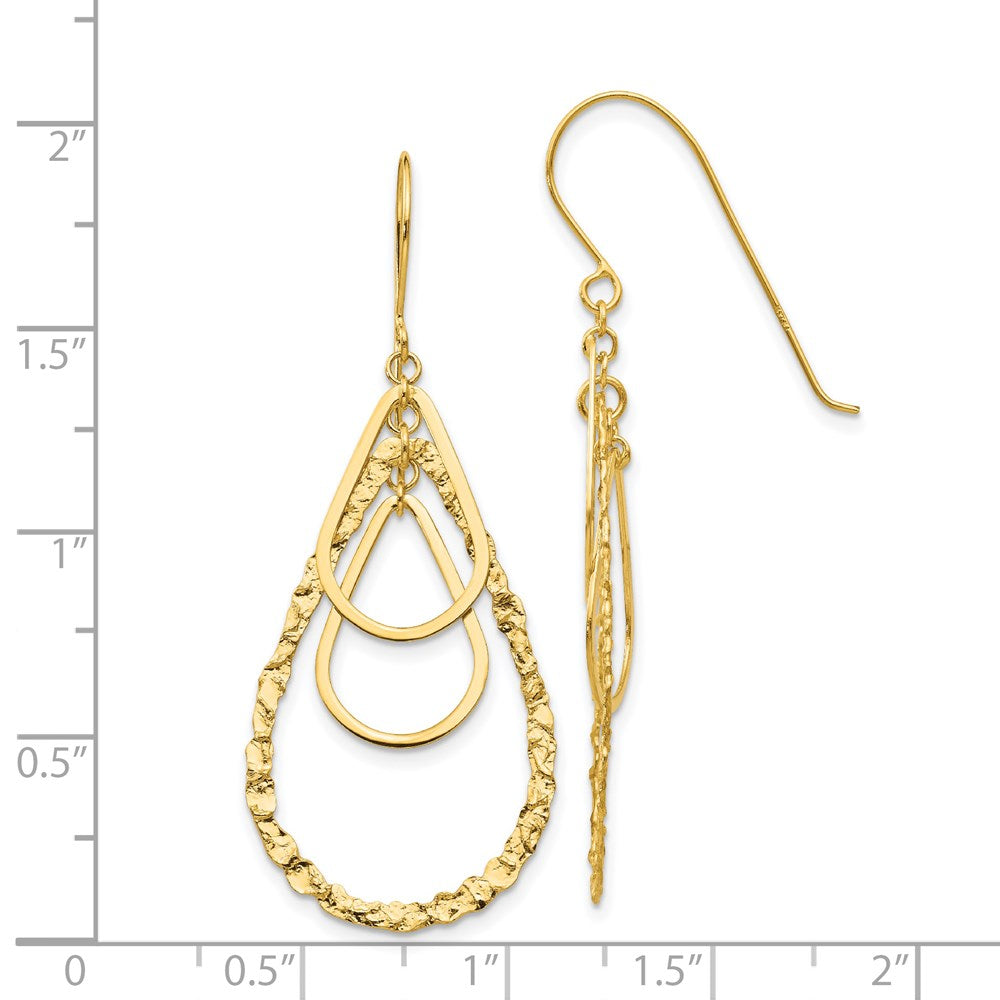14K Gelbgold Tear Ohrhänger