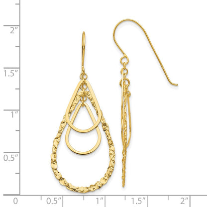 14K Gelbgold Tear Ohrhänger