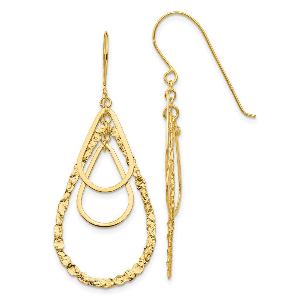 14K Gelbgold Tear Ohrhänger