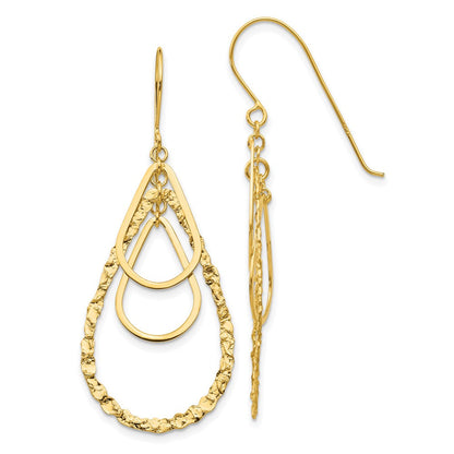 14K Gelbgold Tear Ohrhänger