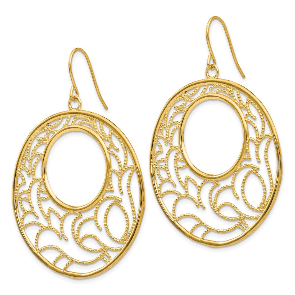14K Gelbgold Kreis Ohrringe