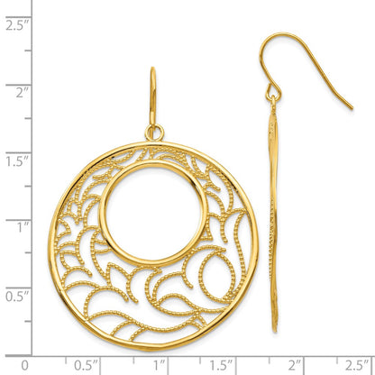 14K Gelbgold Kreis Ohrringe